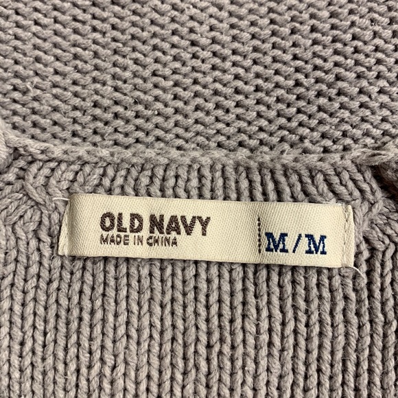 OLD NAVY Women’s Raglan Rolled Sleeves & Hem Cotton/Acrylic Gray Sweater Medium - Picture 11 of 14